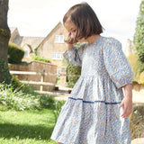 Girls Maribelle Dress - Blue Climbing Floral | Pink Chicken
