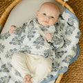 Nesting Box Baby Take Home Set - Lavender Bouquet Floral Blockprint