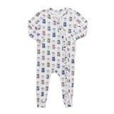 Baby Girls Ruffle Bamboo Romper - Ballet Slippers