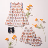 Girls Jaipur Dress - Orange Strawflower