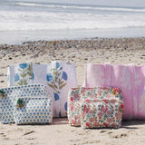 Large Reversible Quilted Tote - Pink Bouquet Floral