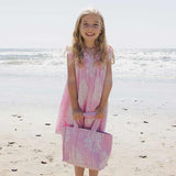 Small Reversible Quilted Tote - Pink Bouquet Floral