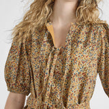 Womens Short Sleeve Indira Dress - Autumn Floral | Pink Chicken