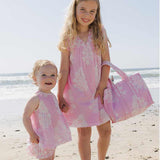 Girls Courtney Dress - Pink Bouquet Floral