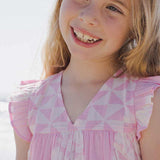 Girls Courtney Dress - Pink Bouquet Floral