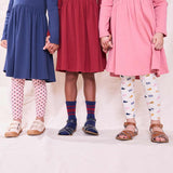 Scooter Tube Sock - Heather Grey Stripe | Pink Chicken