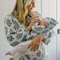 Nesting Box Baby Take Home Set - Lavender Bouquet Floral Blockprint main image 1