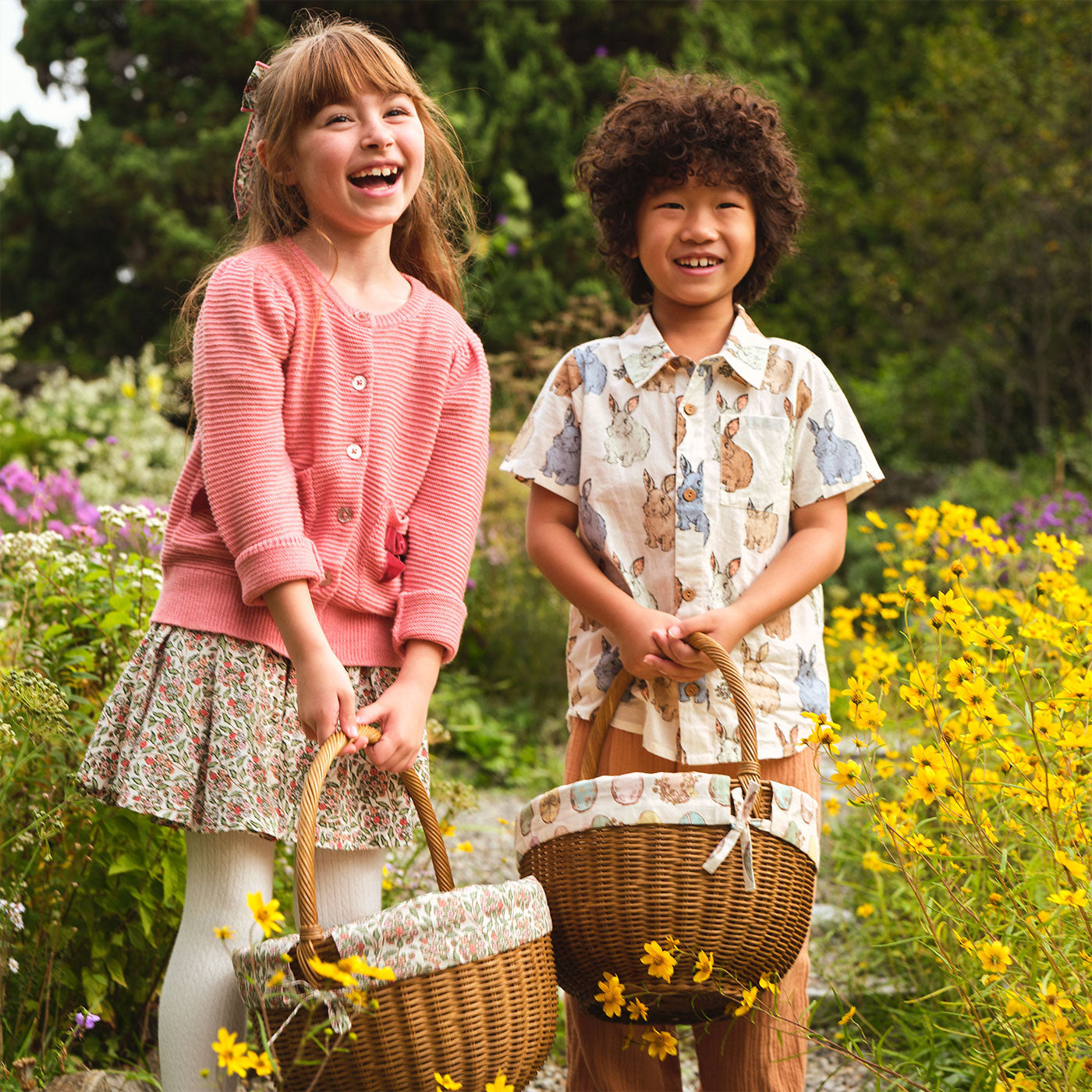 Girls Misha Scallop 2-Piece Set - Green Strawflower – Pink Chicken