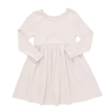 Sunny Long Sleeve Rib Dress - Cream