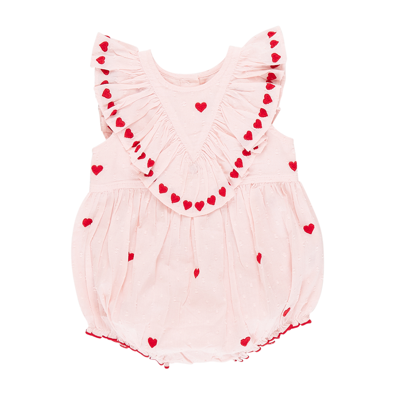 Baby Girls Raphaela Bubble - Confetti Heart Embroidery