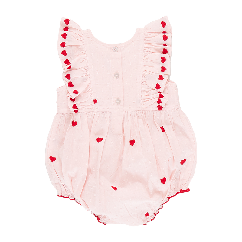 Baby Girls Raphaela Bubble - Confetti Heart Embroidery