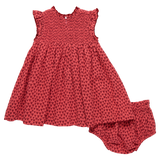 Baby Girls Stevie Dress - Red Mini Hearts