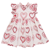Girls Jennifer Dress - Heart Quilt Embroidery