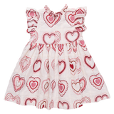 Girls Jennifer Dress - Heart Quilt Embroidery