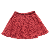 Girls Gianna Skirt - Red Mini Hearts