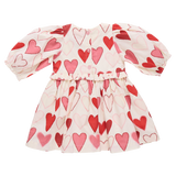 Girls Renee Dress - Gradient Hearts