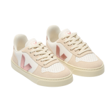 V-10 Laces Leather - White Nacre Sable