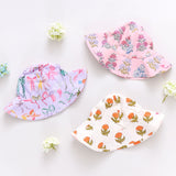 Baby Girls Sun Hat - Small Orange Bud