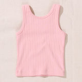 Baby Joy Rib Tank - Powder Pink