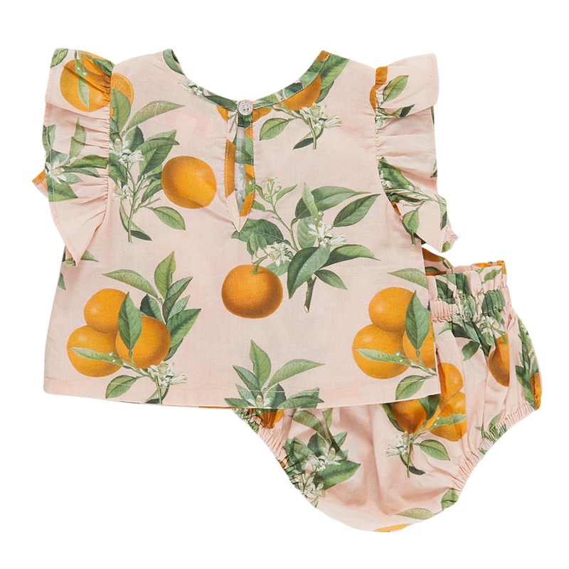 Baby Girls Abigail 2-Piece Set - Pink Botanical Oranges