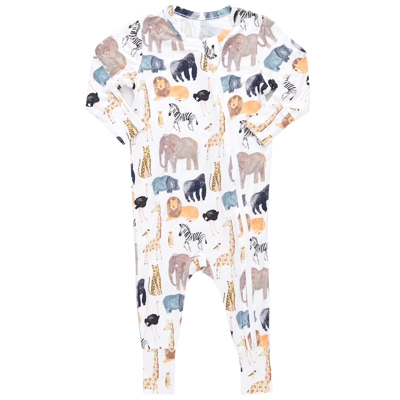 Baby Bamboo Romper - Animals of Africa