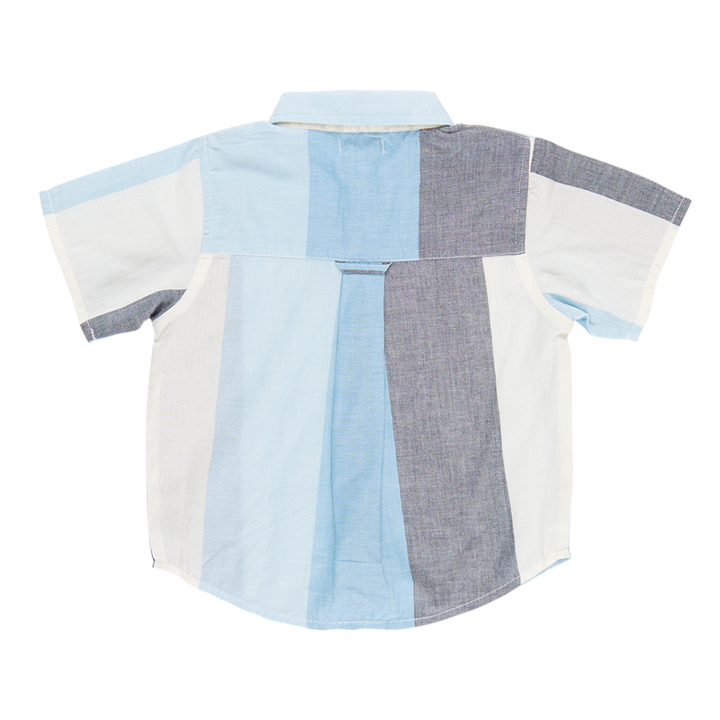 Baby Boys Jack Shirt - Ocean Stripe