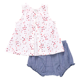 Baby Girls Jaipur 2-Piece Set - Red Ditsy Stars