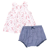Baby Girls Jaipur 2-Piece Set - Red Ditsy Stars