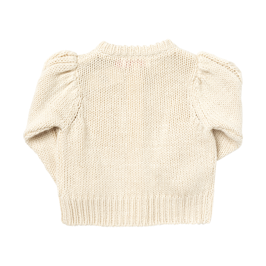 Baby Girls Cable Constance Sweater - Cream