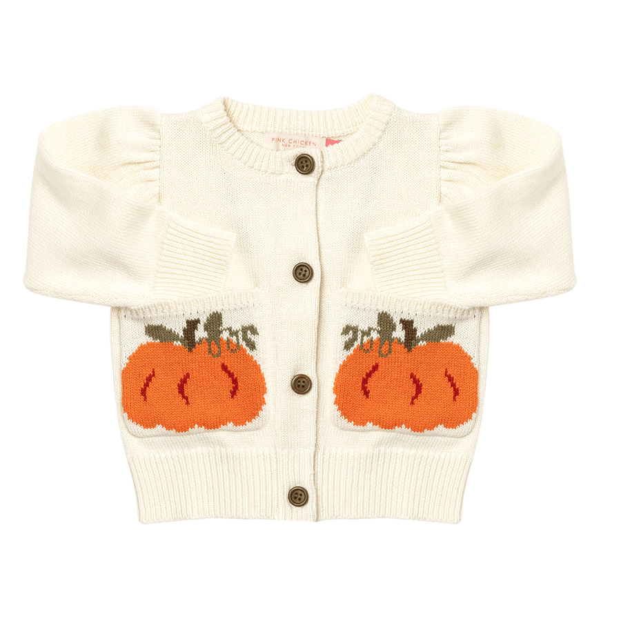Baby Girls Pocket Sweater - Pumpkin