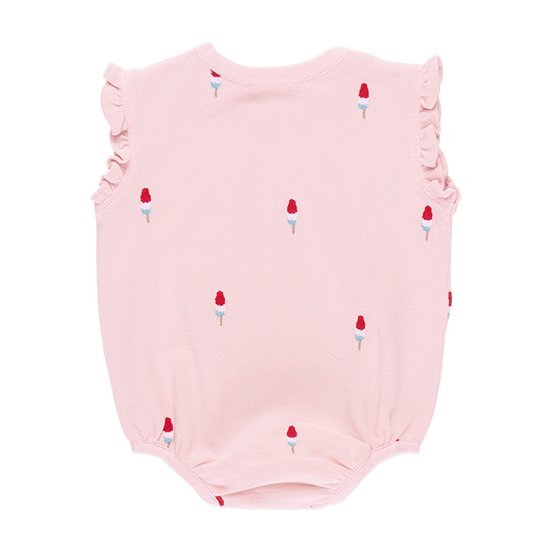 Baby Girls Phoebe Bubble - Pink Rocket Pop Embroidery