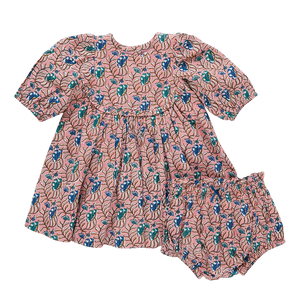 Baby Girls Rowan Dress Set - Mauveglow Vine Floral