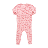 Baby Ruffle Bamboo Romper - Candy Cane Bows