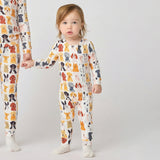 Baby Bamboo Romper - Small Watercolor Dogs