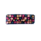 Crystal Filled Snap Clip - Navy Multi