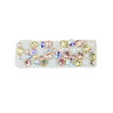 Crystal Filled Snap Clip - Ivy Multi