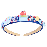 Back to School Charm Headband - Navy