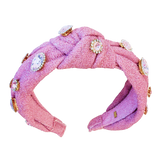 Glitter Jewel Headband - Pink