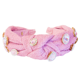 Glitter Jewel Headband - Pink