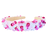 Sequin Flat Headband - Pink