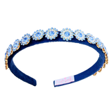 Thin Jewel Headband - Navy