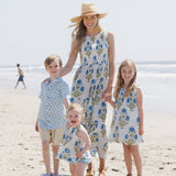 Boys Jack Shirt - Blue Triangle Check