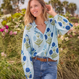 Womens Josephine Top - Light Blue Dandelion