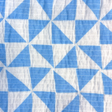 Large Reversible Quilted Tote - Blue Oversized Dandelion