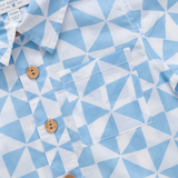 Boys Jack Shirt - Blue Triangle Check