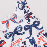 Girls Kelsey Dress - Red White and Bows