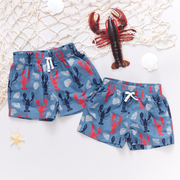 Proper Peony Swim - Boys Red Lobsters Print Trunks main image 1