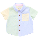 Boys Jack Shirt - Color Block Seersucker