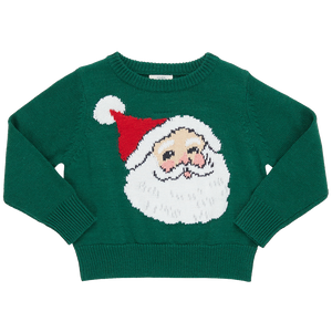 Boys Oliver Sweater - Evergreen Santa