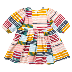 Girls Brooke Dress - Paint Stripe